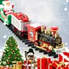 Christmas Train Electric Toys Christmas Tree Decoration Train Track Frame Railway Car with Sound&Light Rail Car Christmas Gifts 4