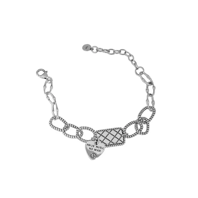 

S925 Korean version INS niche design baroque pearl zircon double-layer chain texture sterling silver bracelet woman