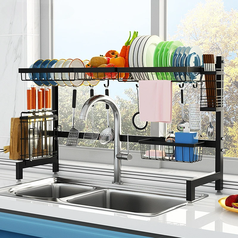 

AOLIVIYA Kitchen Sink Rack Countertop Pool Kitchen Utensils Chopsticks Multi-functional Organizer Spice Organizer Rack