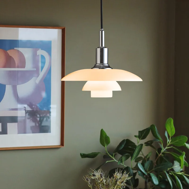 Creative Glass Chandeliers Simple Living Room Bedroom Home Decor Modern Hanging Lamp Nordic Flying Saucer Led Pendant Lights