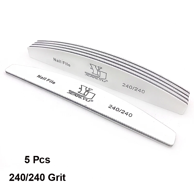 Vibrant 5-Piece Nail File Set - Professional Multi-Grit Manicure Tools