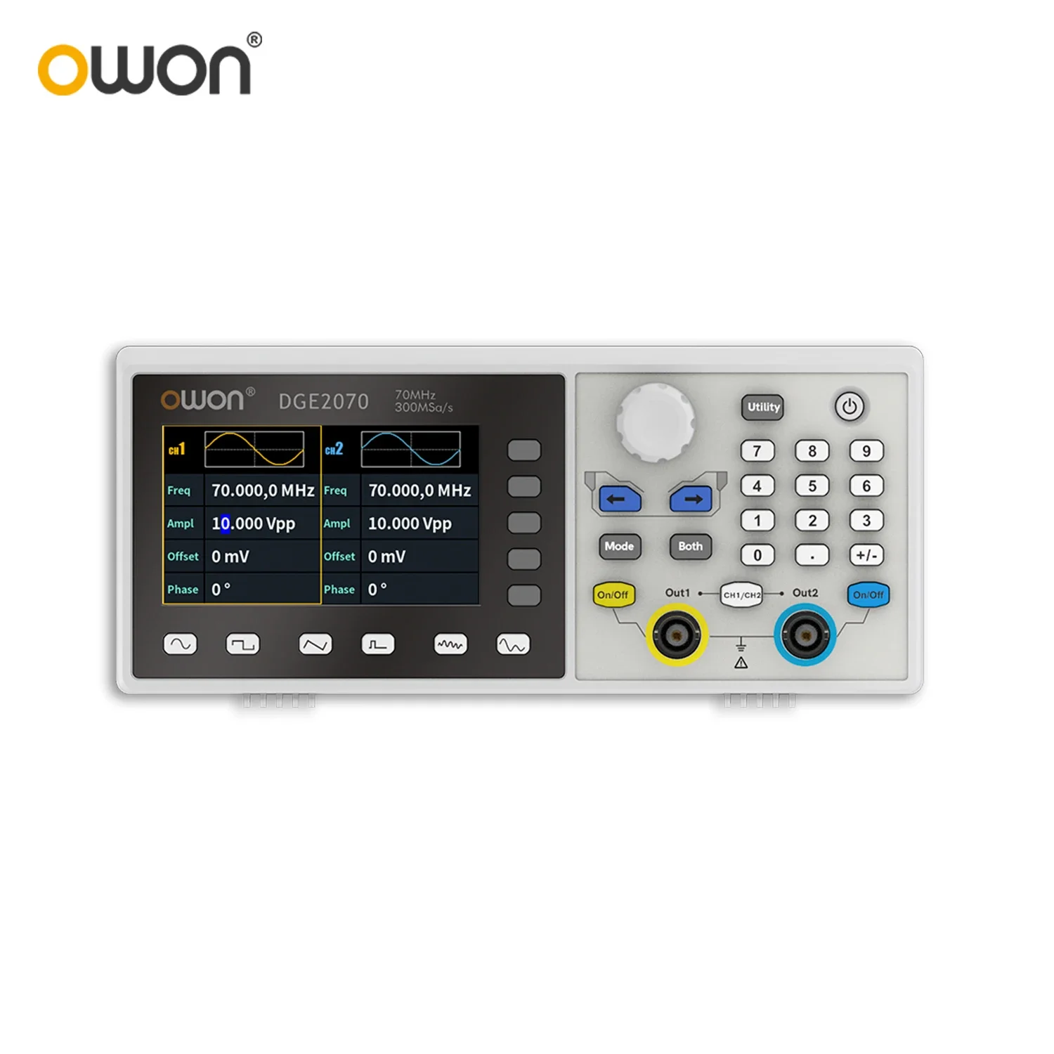 DGE2035/DGE2070 Dual Channel Digital Oscilloscope, Waveform Generator 300MSa/S S