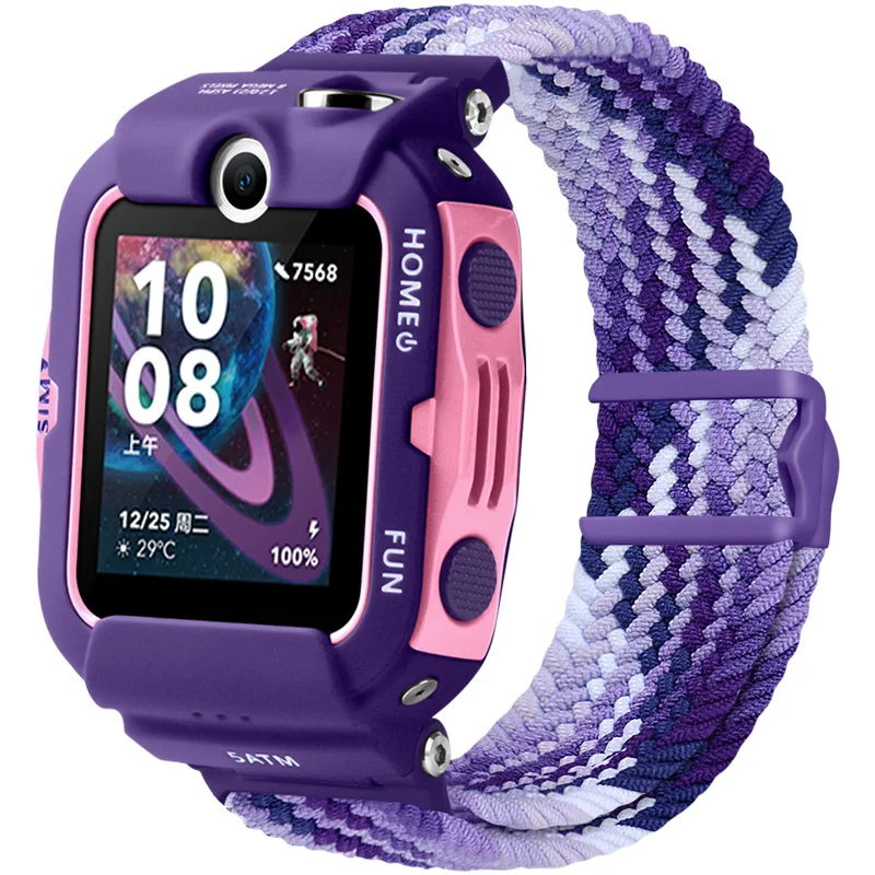 Magnetic Woven Elastic Buckle Nylon Strap for Children's Phone Watch