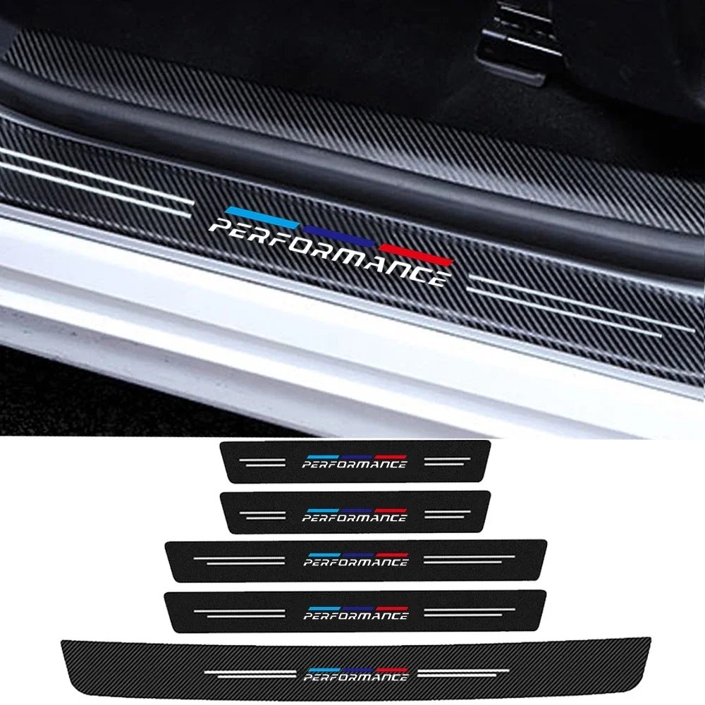 

Наклейки на пороги автомобиля, защитные наклейки из углеродного волокна для багажника, бампера, порога, наклейки для производительности M X5 E53 E70 F15 G05 X6 E71