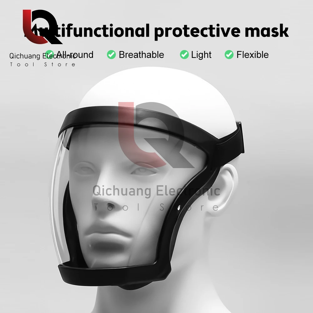 Buy Super Protective Mask Anti-Fog Full Face Transparent Mask All Inclusive Adults Face Shield New 9765184