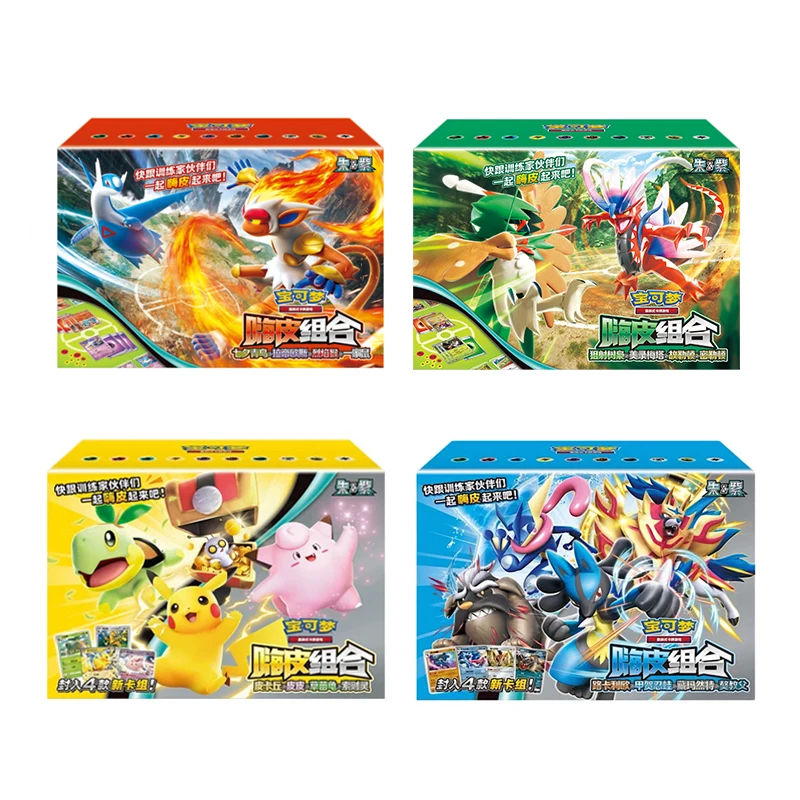 Original Pokemon Trading PTCG Cards Chinese Pikachu Clefable Hi Combination Collected 151 Family Special Combination Kid Gift