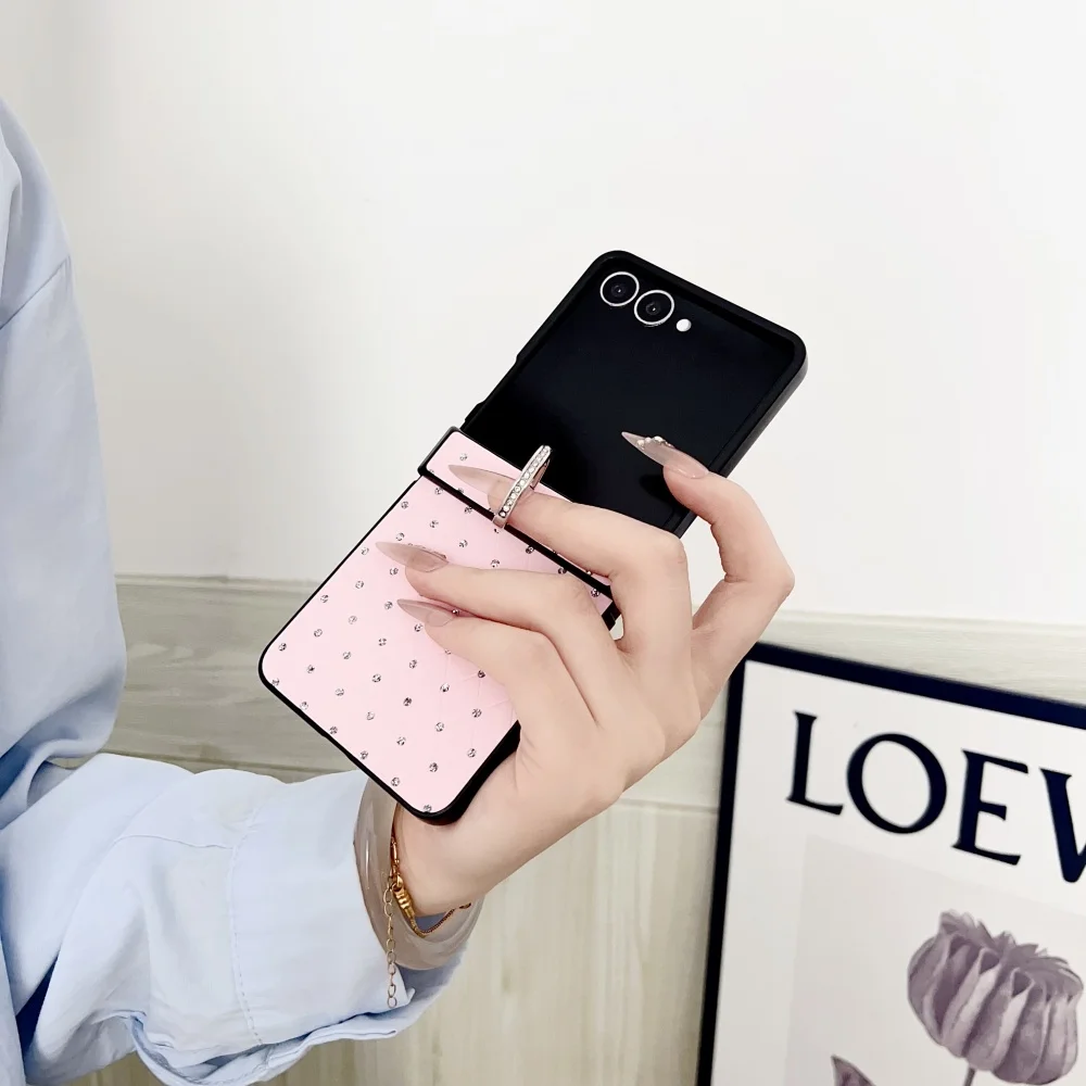 Luxury Glitter Diamond Hinge Case with Ring Bracket