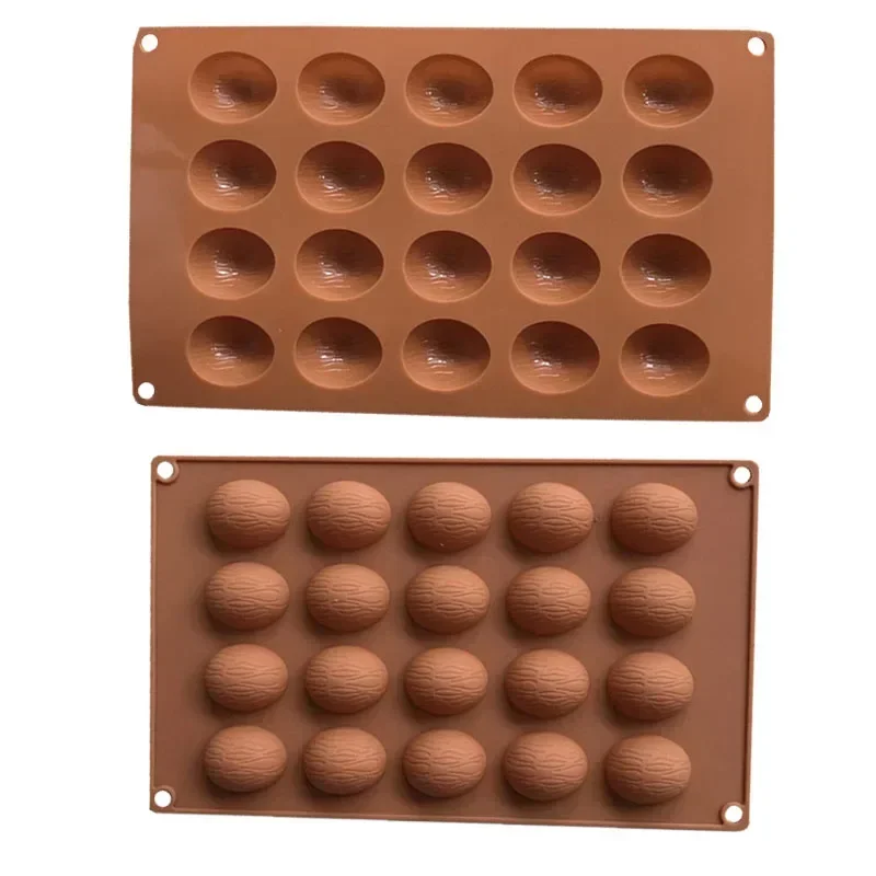 20-Cavity Silicone Walnuts Chocolate Mold Pudding Fondant Baking Mold Cake Decorating Baking Tools Walnuts Nuts Soap