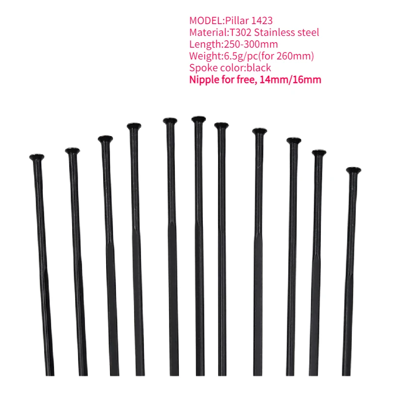 DONGLING Raggi Bicicletta 3 Pezzi Calibro 14 Diametro 2,0 Mm - Foto 7