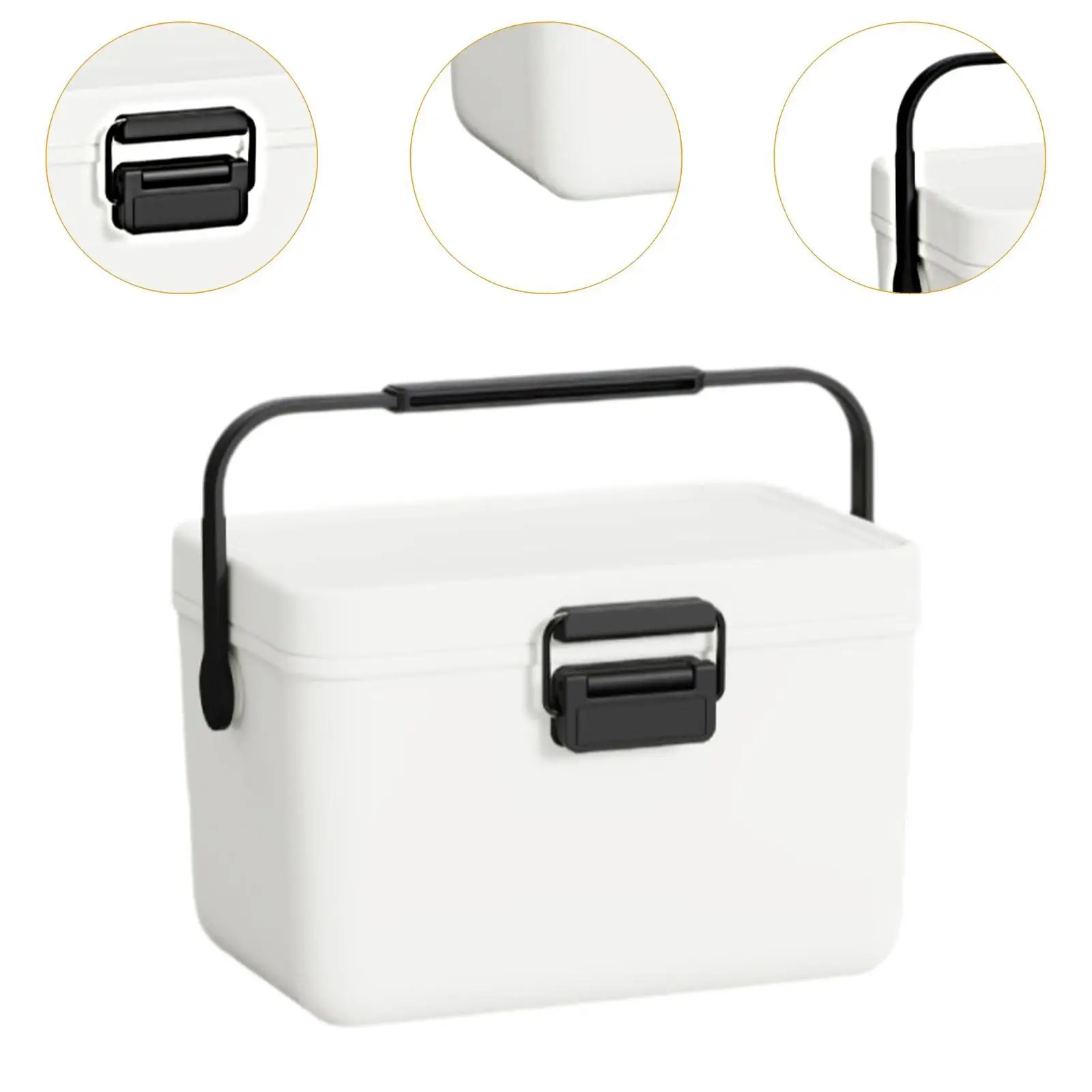 Cooler Box Ice Chest Small 3.8L Personal with Handle Container Hot/Cold Retention Cooler for Beach Picnic Party Outdoor