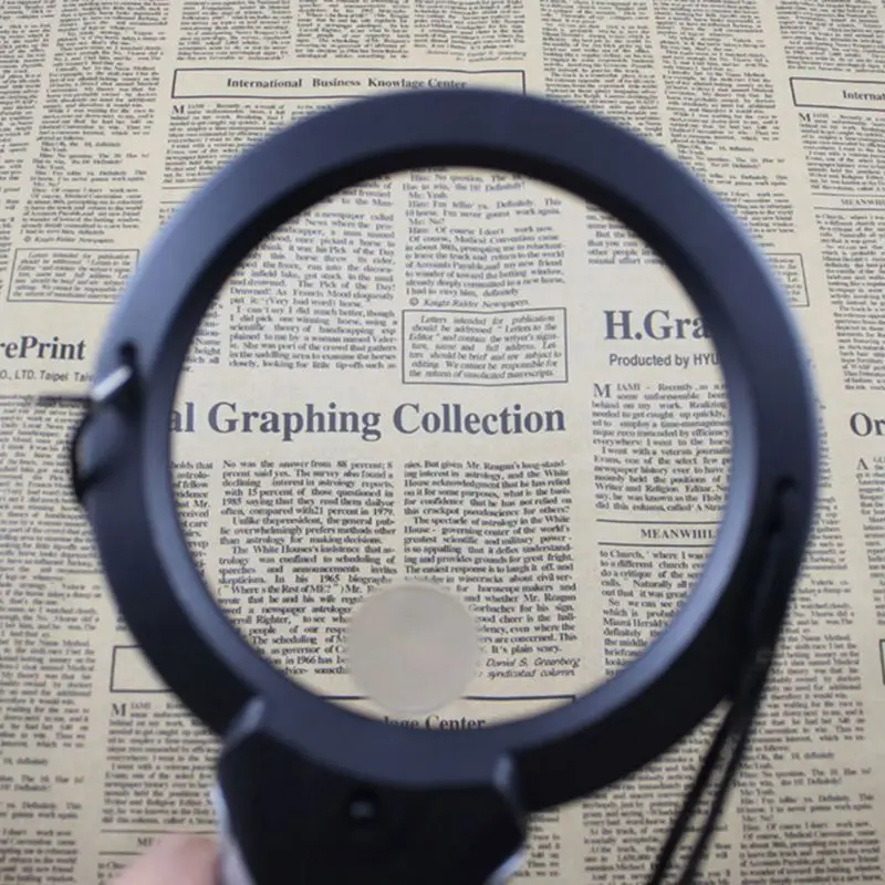 

Lighted Glass Neck Wear Handheld Desktop Magnifier for Reading Sewing D5QD