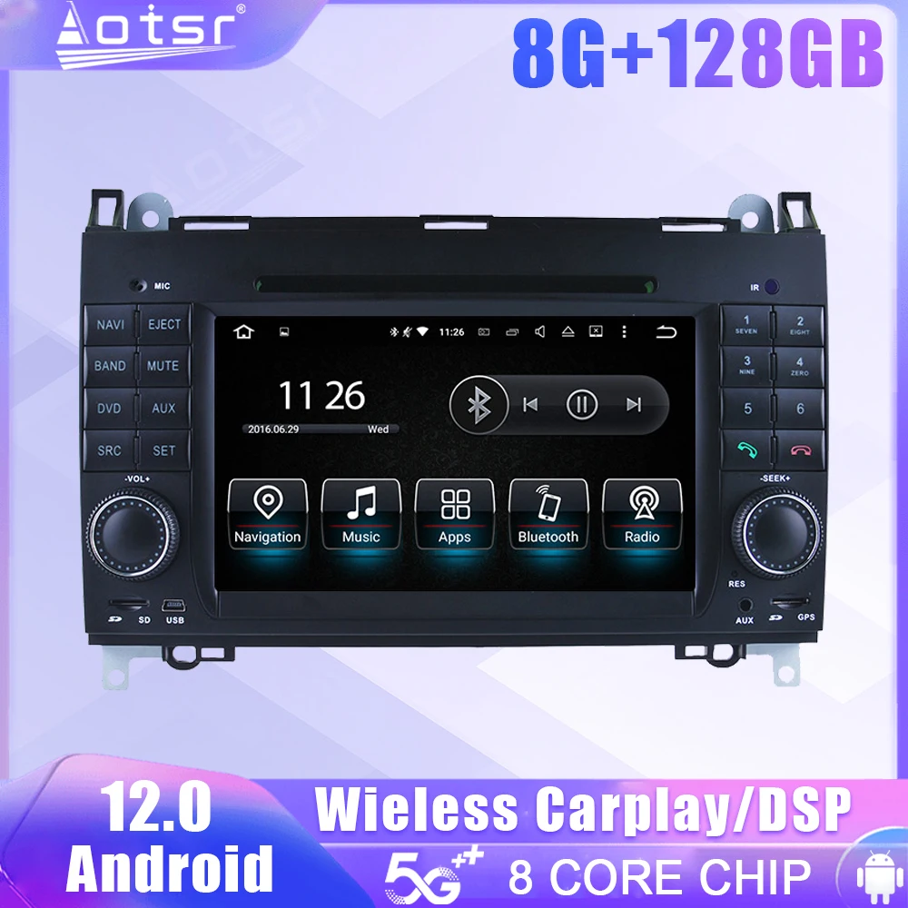 

Android Screen Car Radio For Mercedes A-class W169 B-class W245 2004-2012 GPS DSP Carplay Automotive Multimedia Stereo Head Unit