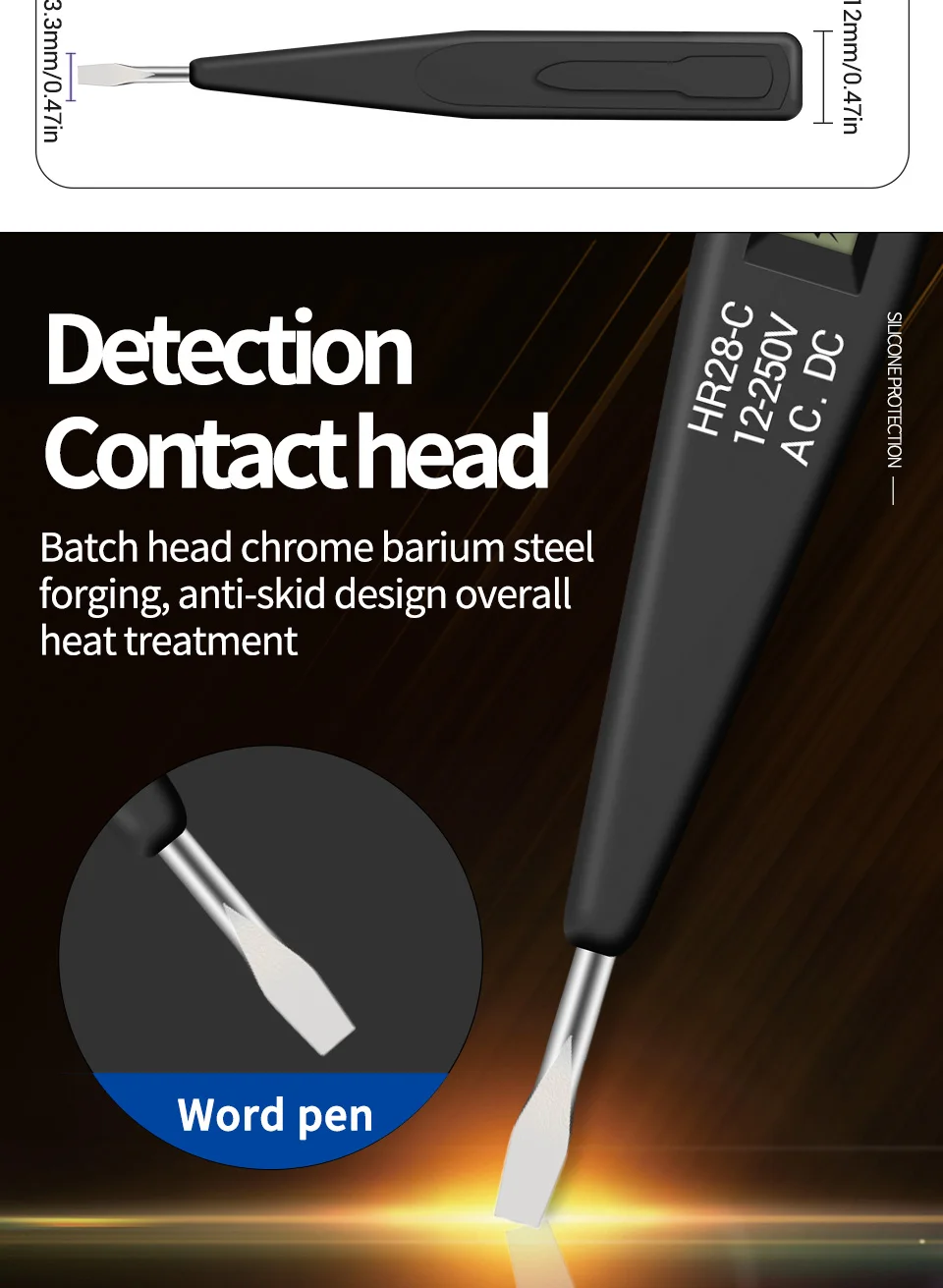 Description Picture 5 of itemAMITOU Digital Voltage Test Pen Zero live line detection Tester Voltage Meters Professional Multimeter Pen Socket Voltimetro