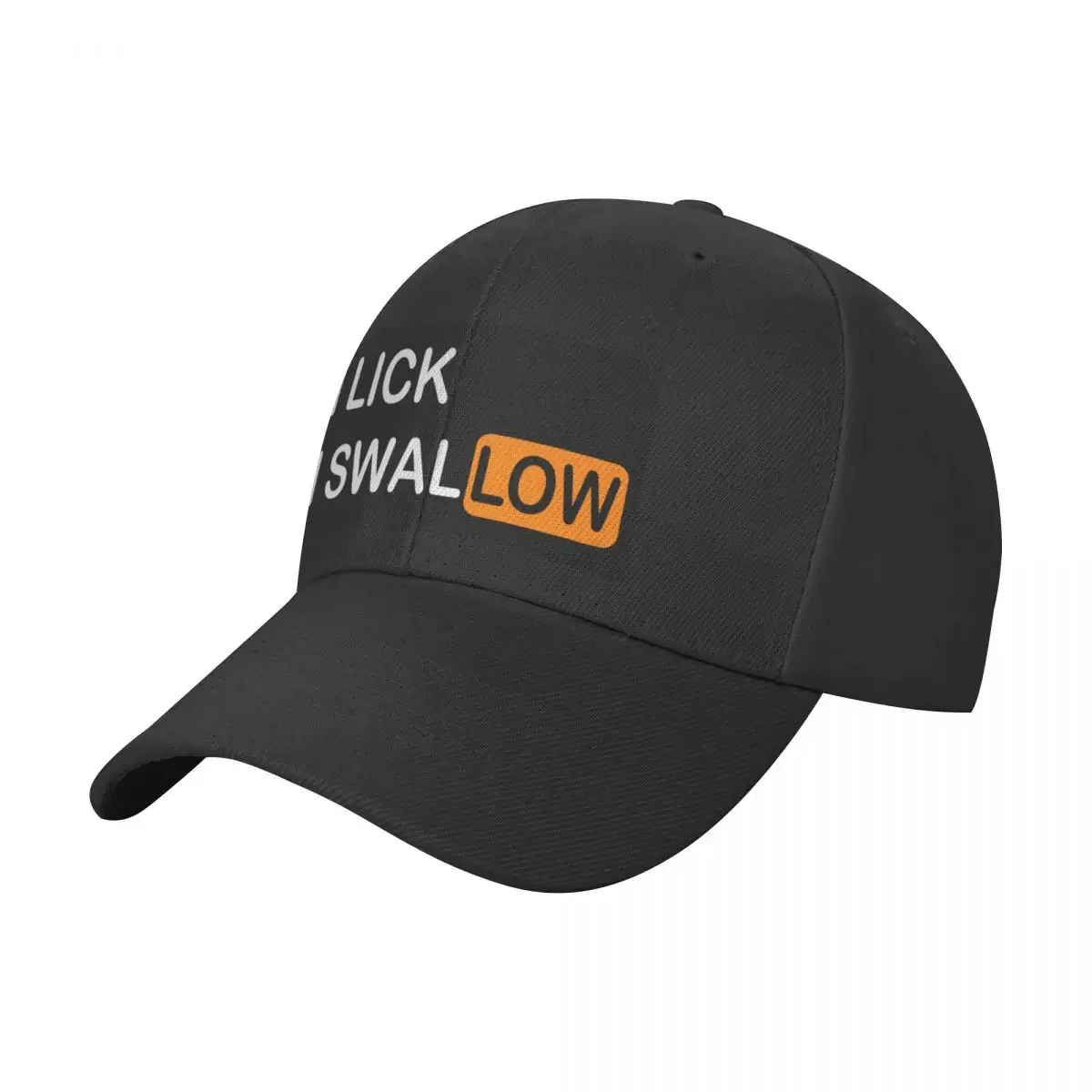 

I Lick I Swallow Black Baseball Cap Streetwear Fishing cap Designer Man Women's