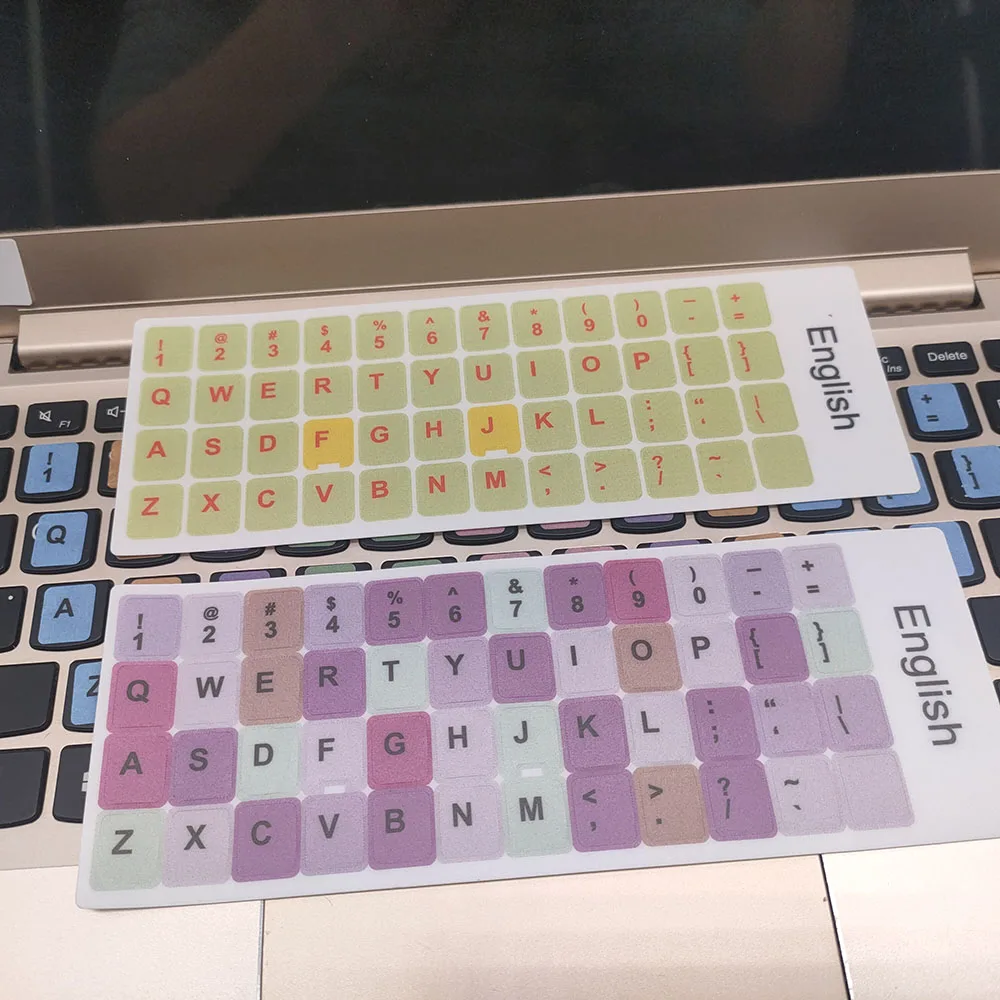 English Letters Cartoon Anime Cute Keyboard Stickers For Notebook Computer  Gaming Laptop Accessories Keyboard Covers Waterproof - AliExpress, image size:1000x1000