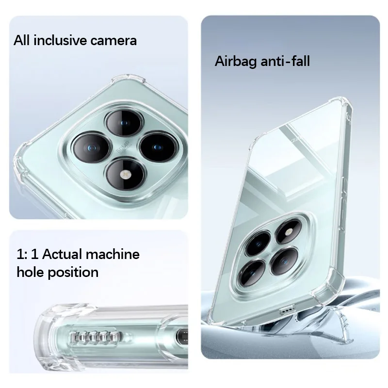 Transparent Crystal Soft Case - Clear TPU Shockproof Coque Back Cover