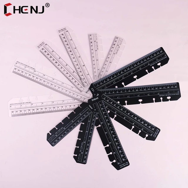 2pcs 6 Holes Ruler For Binder Planner Notebooks Office School Index Ruler  Bookmark Notebooks Accessories School