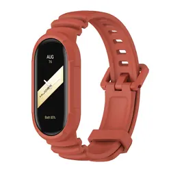 Soft TPU Silicone Replacement Strap for Mi Band - Durable & Comfortable Bracelet (Orange 2)