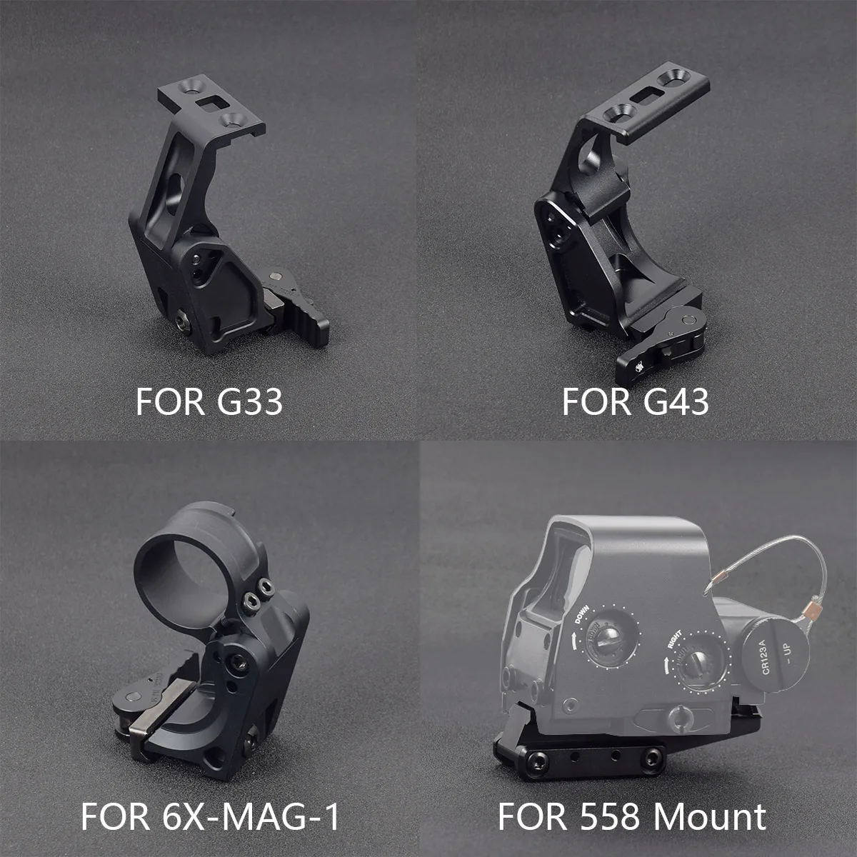 Rifle Scope Mount For G33 G43 Magnifier 6X-Mag-1 Airsoft Rifle 558 Holographic Red Dot Scope FAST Riser