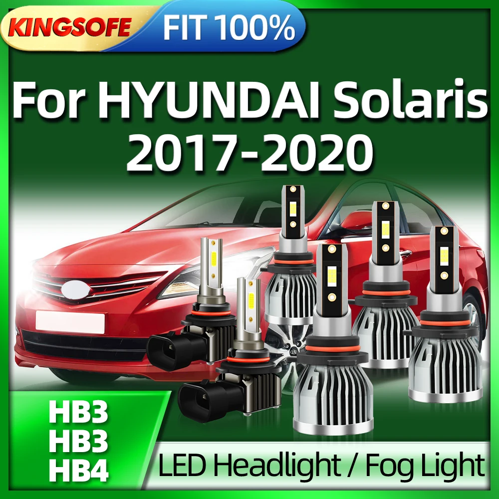 

Roadsun LED 3570 CSP 9005 HB3 Car Headlight 9006 HB4 Fog Lamp 12V 24V 6000K White For HYUNDAI Solaris 2017 2018 2019 2020