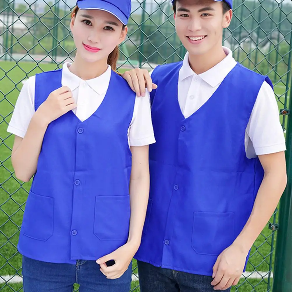 

Useful Work Uniform V-Neck Comfortable Unisex Vest Sleeveless Work Uniform Unisex Vest