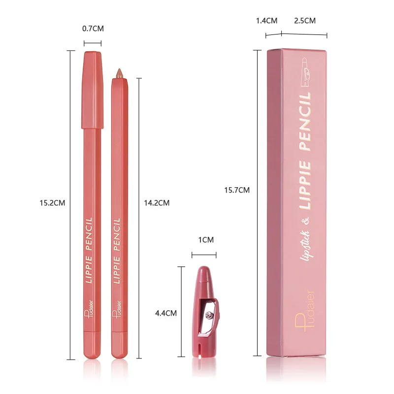 Matte Nude Brown Lip Liner Pencil Red Natural Outline Lip Tint Lipstick Crayon Pen Waterproof Lasting Lip Contouring Cosmetics 6