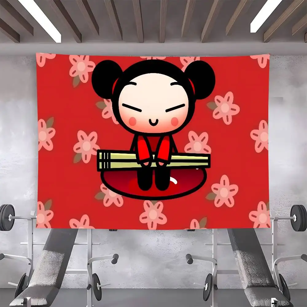 배너 배경 장식 캔버스 파티 사진 배경 인기 애니메이션 시리즈 P-Pucca