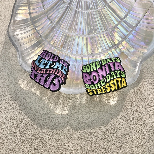 Colourful Quotes Enamel Pins Brooches Lapel Badges  2