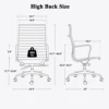 High Back Classic Genuine Leather Office Chair Ergonomic Office Chair Adjustable Swivel Leather Computer Desk Gaming Chair 2