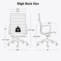High Back Classic Genuine Leather Office Chair Ergonomic Office Chair Adjustable Swivel Leather Computer Desk Gaming Chair 2