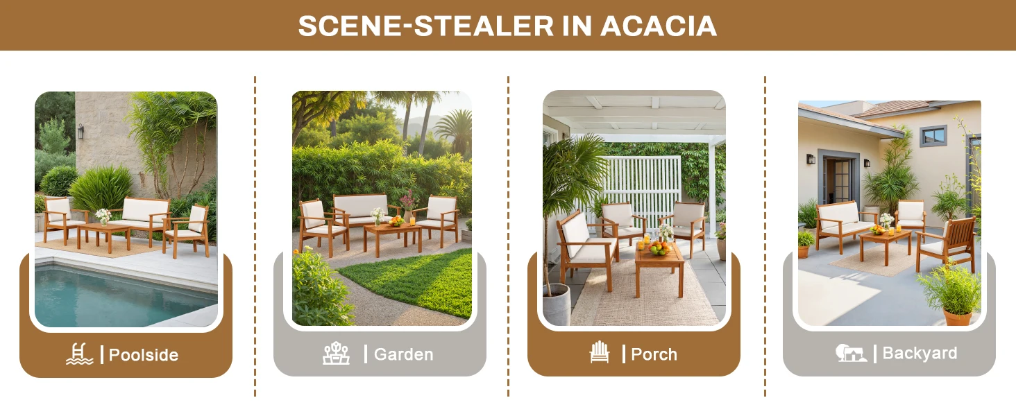 acacia wood dining table