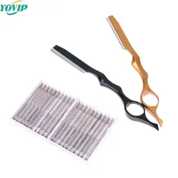Hair Cutting Knife Thinner Thinning Razor Blade Straight Salon Hairdressing Razor Stick Hair Cutter Rotary Barber Kit