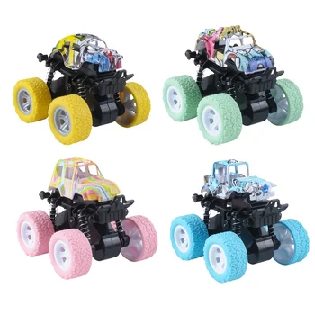 Push & Go Friction-Powered Off-Road Mini Toy Car - Double-Direction Inertia Cars with 360° Rotation, Durable Pull Back Vehicle 1