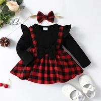 Winter  Newborn Infant Baby Girl Dress Lace Ruffle Sleeve Flower Girl Dress  Ribbed  Romper  Princess  Party Dresses 0-18 Months 5