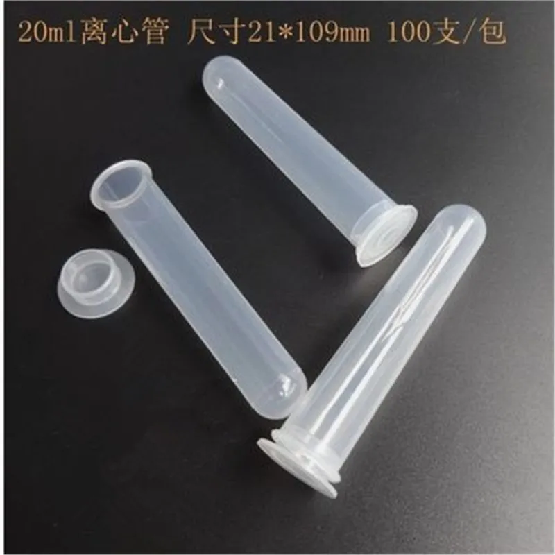 

100 Pcs Lab Sample Preparation Plastic Press Caps Centrifuge Tube 20ml