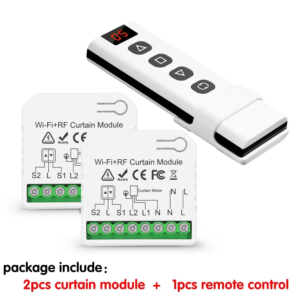 Smart WiFi Curtain and Shutter Controller with Remote Access