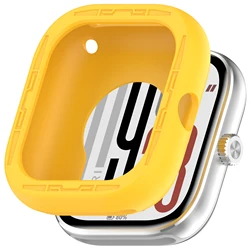 Silicone Shockproof Sport Bumper Frame for Smartwatch - Soft Rubber Protective Cover (Yellow)