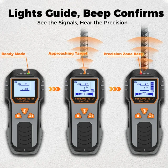 Multifunctional Handheld Metal Detector Stud Wood Finder Electronic Wall Detector Finders Wood Metal Cable Measuring Instrument 2