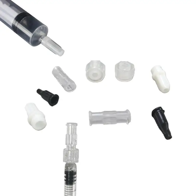 10Pcs Transparent Plastic Syringe Connector Leak Proof Double Helix Medical Sterile Luer Lock Adapter DIY Accessories