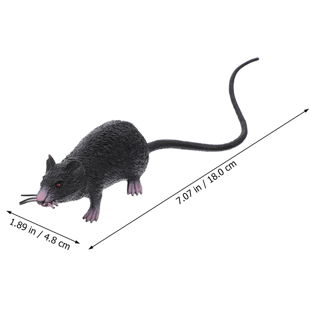 3 Pcs Simulated Soft Rubber Mouse Cat Toy Realistic Rat Prank Toys Halloween Artificial Mice Imitation Decor Props