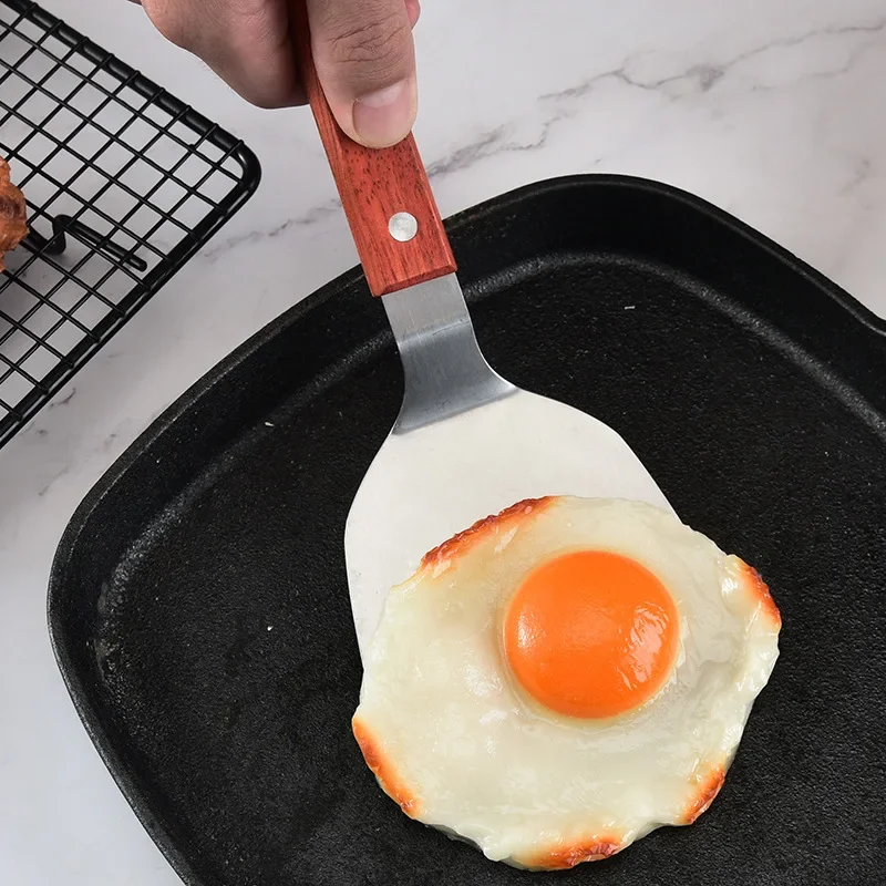 Kitchen Utensils Set Stainless Steel Spatulas Beef Meat Egg Kitchen Scraper Wide Pizza Shovel Non-stick Turners Food Lifters Fried Steak Shovel