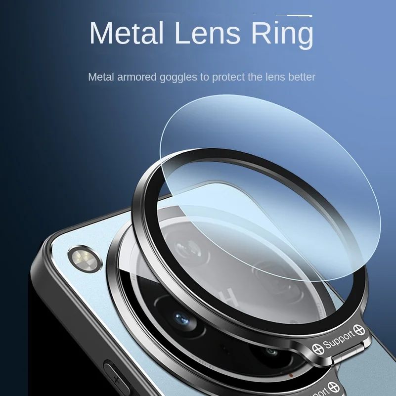 Durable Metal Back Plate with Camera Protective Bracket and Car Holder Cover