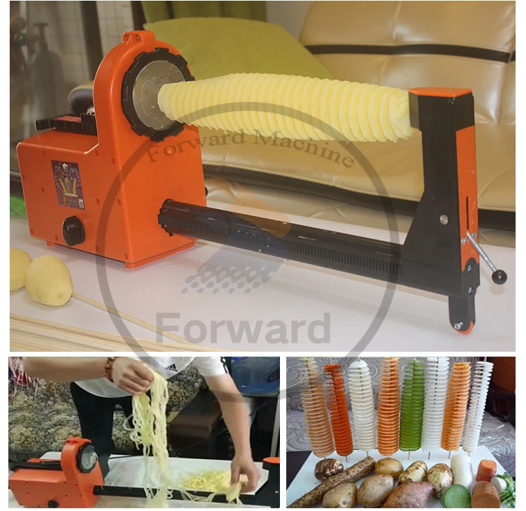 30W Electric Potato Cutter Twister Tomato Slicer Spiral Potato Stainless  Steel