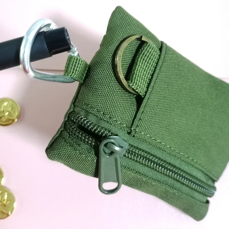 Solid Color Square Round Coin Bags Outdoor Mini Multifunctional Sport Wallet Earphone Key Storage Bag ID Credit Bank Card Holder