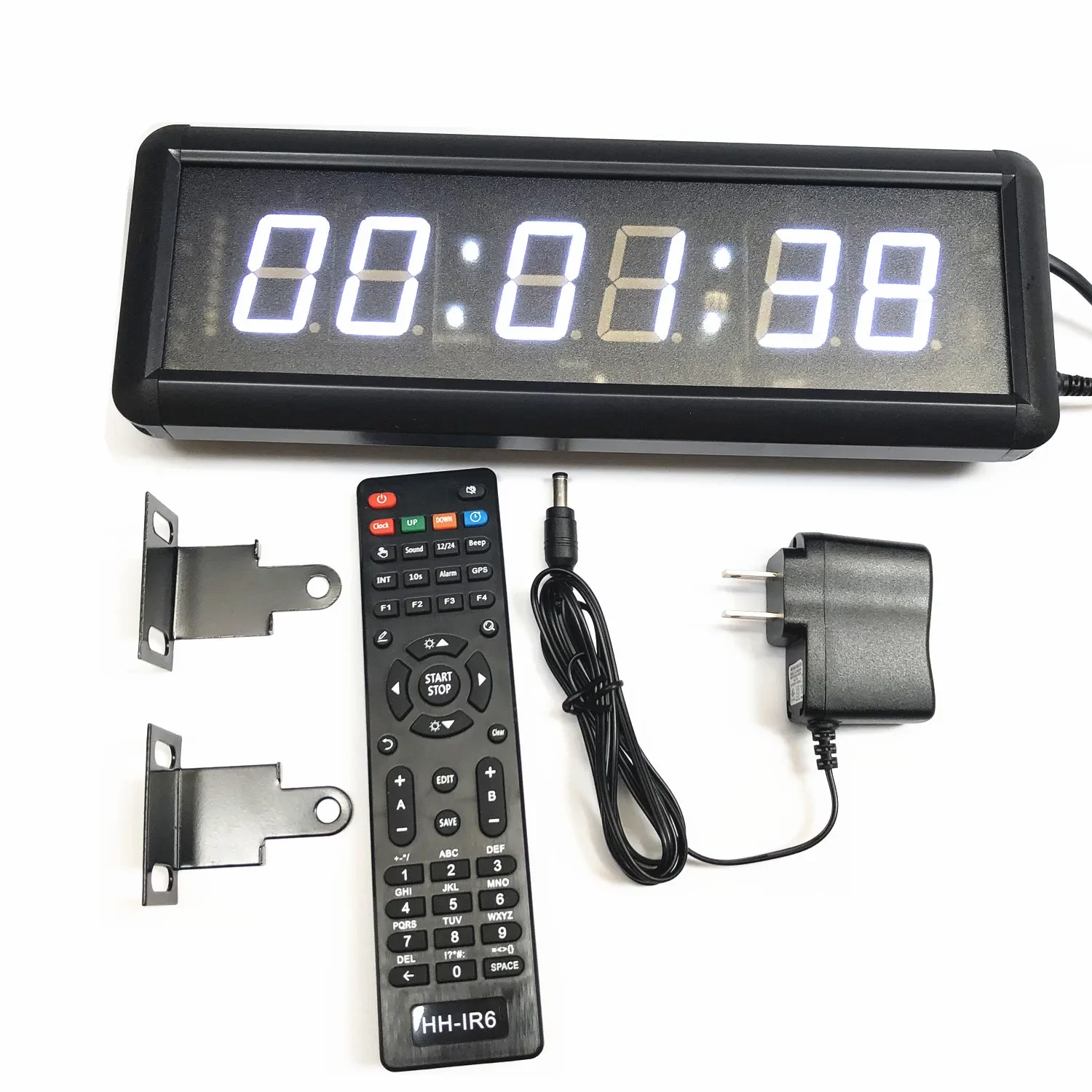 

White Led Countdown 12/24 Hours Clock Stopwatch With Button Remote Control Stop Reset To Zero School Gym Rush Answer Game Timer