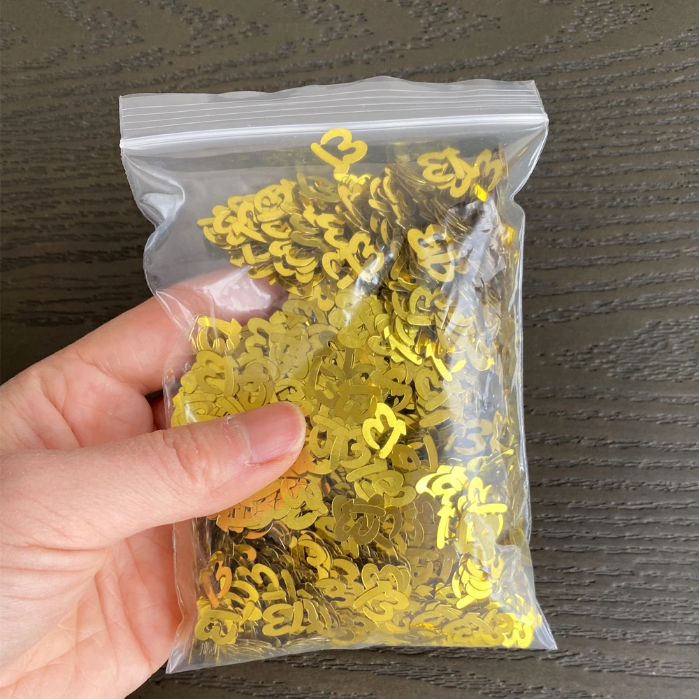 Number 13 Jewish Boy 13th birthday party decor sprinkles Bat mitsva Bar Mitzvah Confetti Table Decoration