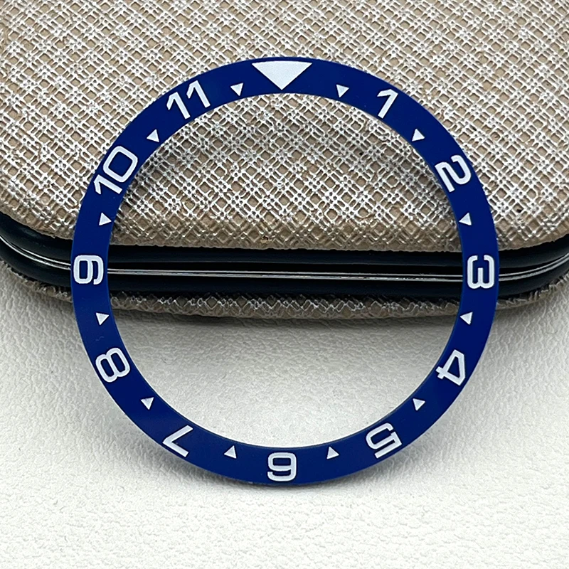 Ceramic bezel insert, size 38mm X 31.5mm Flat piece to fit Seiko SKX007/SKX009/SKX011/SKX171/SKX173/SRPD cases Accessory 01
