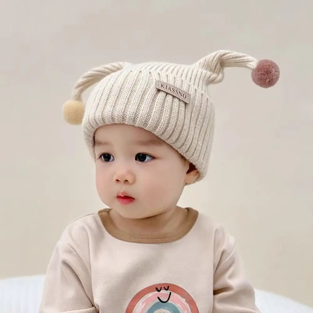 Wool Knitted Baby Hat with Flower Openwork for Winter