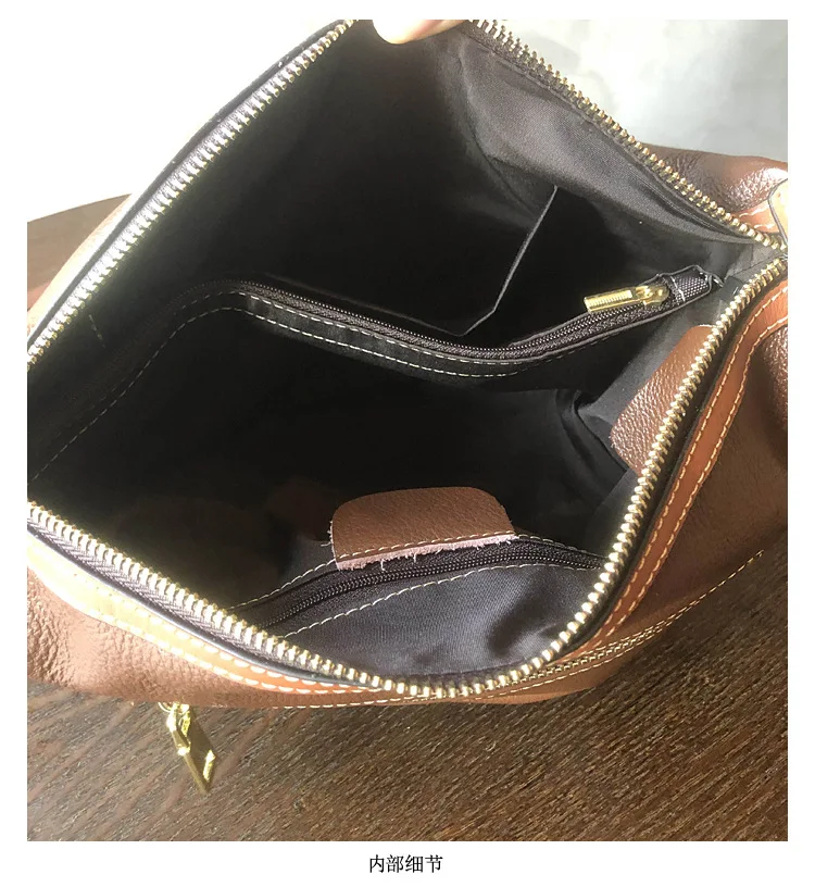 Genuine Leather Women's Shoulder Bag Real Soft Cowhide Tote Bag Lady New Style Simple Temperament Crossbody Bag Luxury Handbag