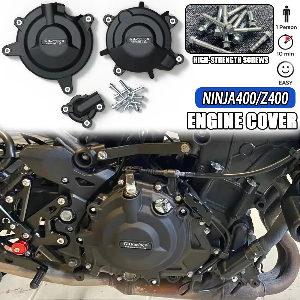 

FOR KAWASAKI ninja400 Engine Cover Protection ninja 400 2018-2023 2019 2020 2021 2022 Z400 2019-2023 Engine Protective Cover